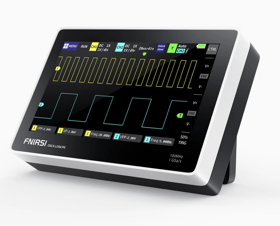 FNIRSI 1013D Tablet Oscilloscope 100MHz 2CH 1GSa/s with DDS Generator