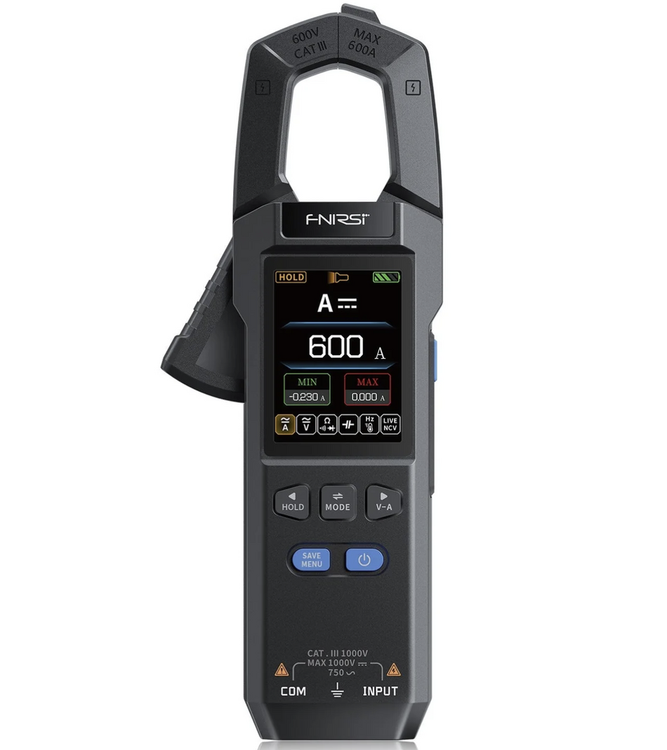 FNIRSI DMC-100 Digital Clamp Meter Multimeter True RMS 600A AC/DC