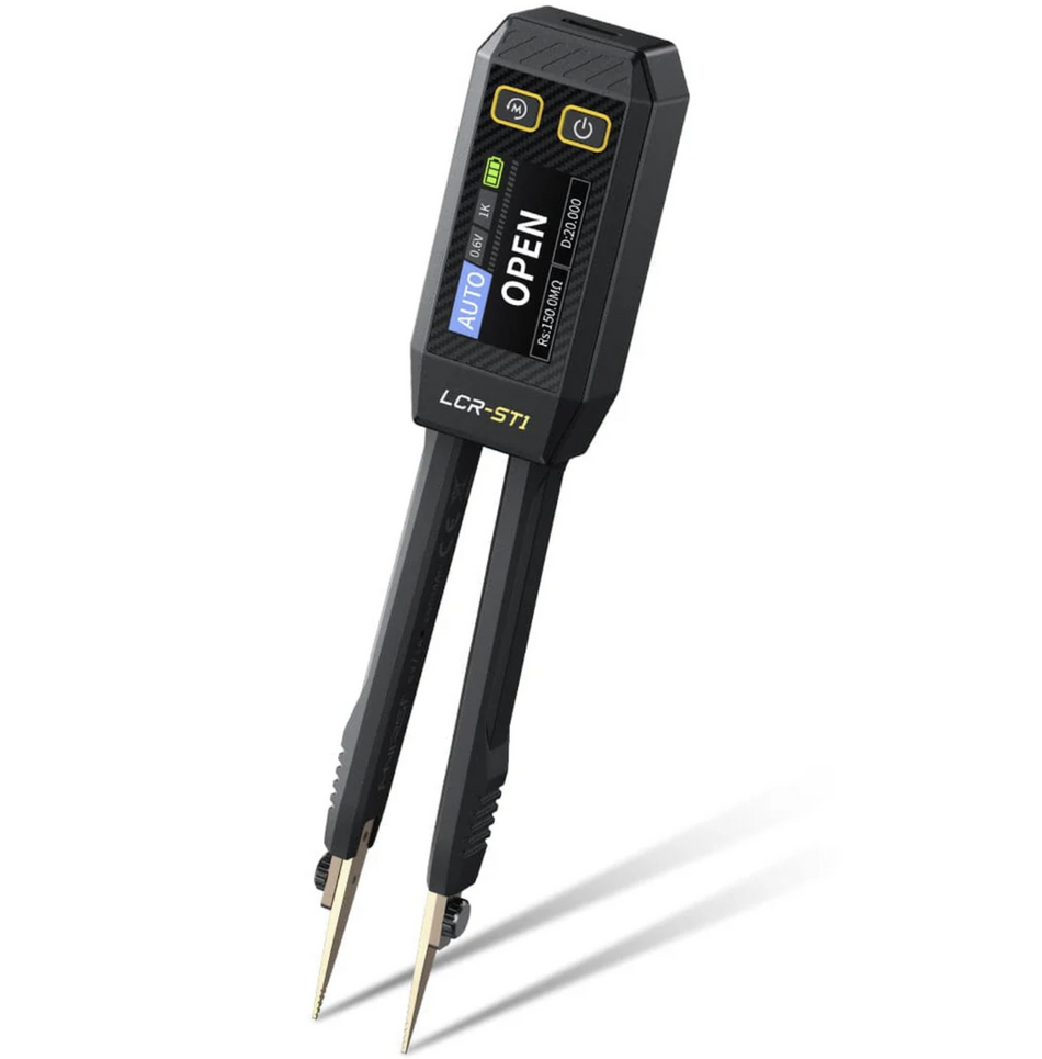 FNIRSI LCR-ST1 Smart Tweezers LCR Meter High-Precision SMD Tester 10kHz