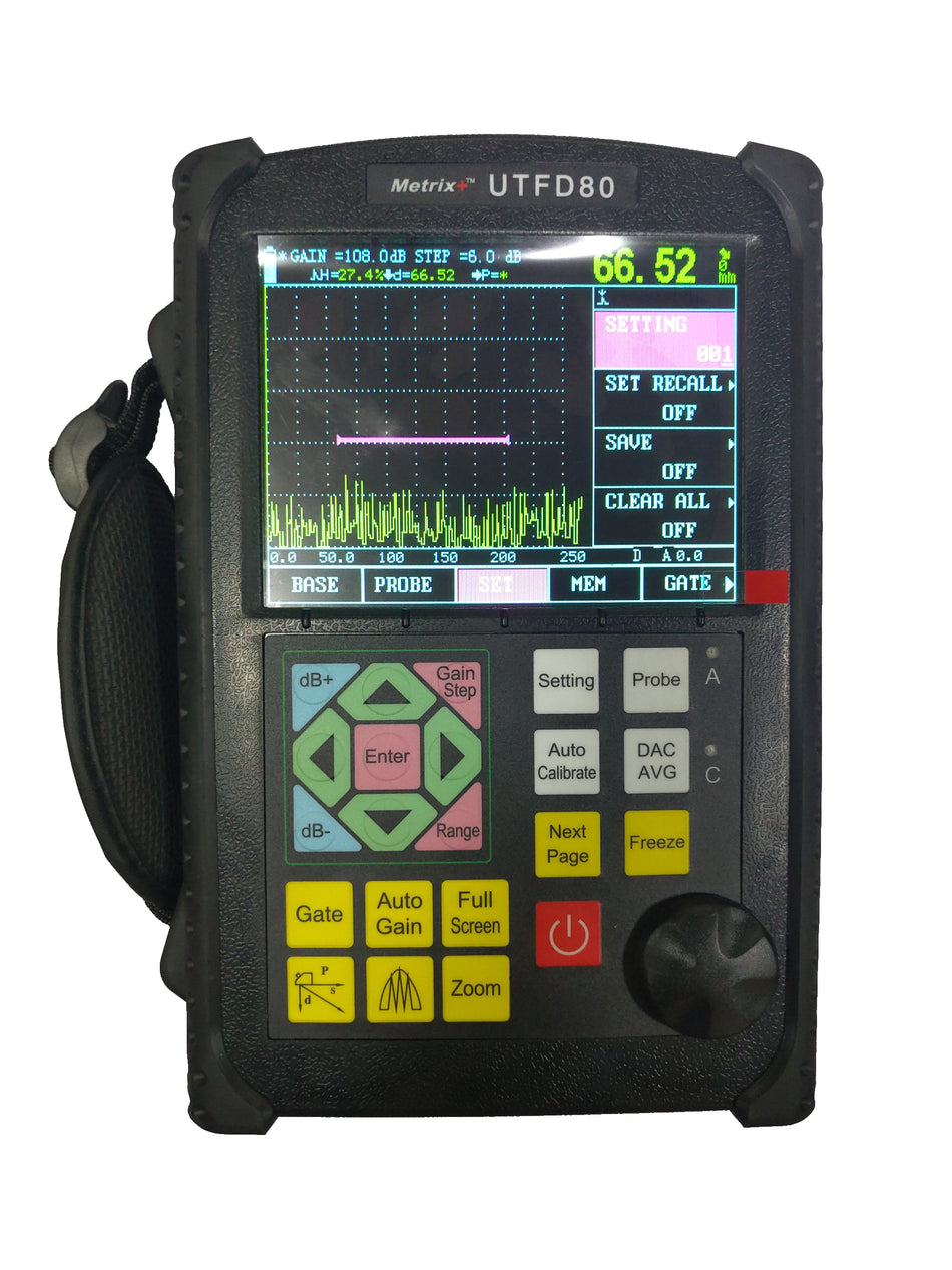 Metrix+ UTFD 80 Ultrasonic Flaw Detector 0.5-20MHz NDT Tester